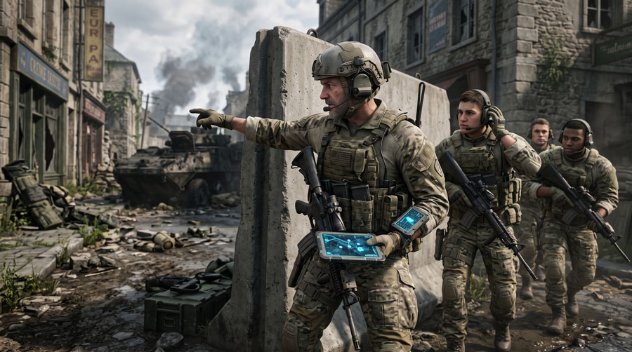 Squad leader teaching teamwork and tactics in Battlefield REDSEC.