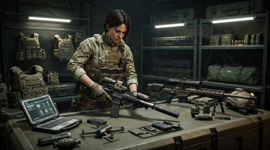 Custom Battlefield REDSEC loadouts for different combat situations.