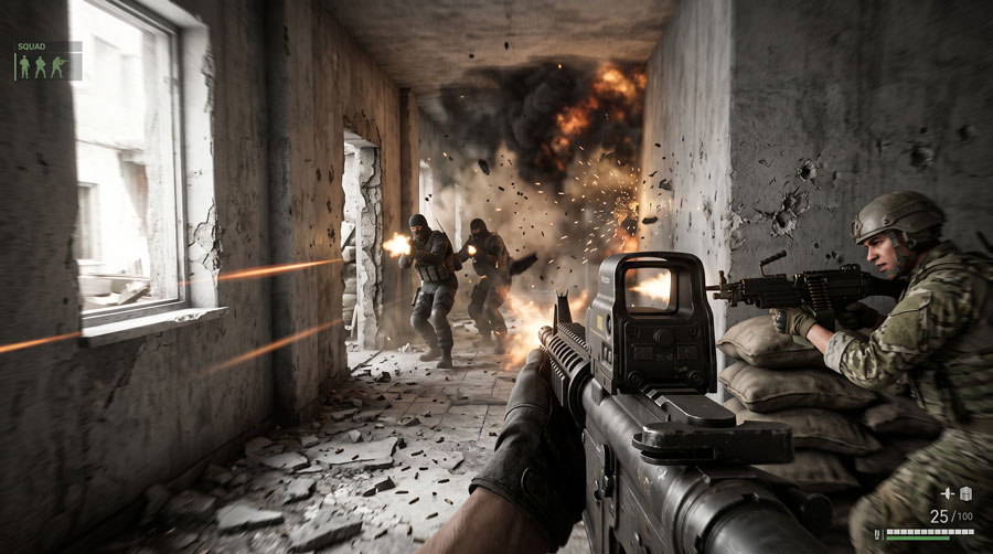 Fast-paced Battlefield REDSEC multiplayer action in urban combat.